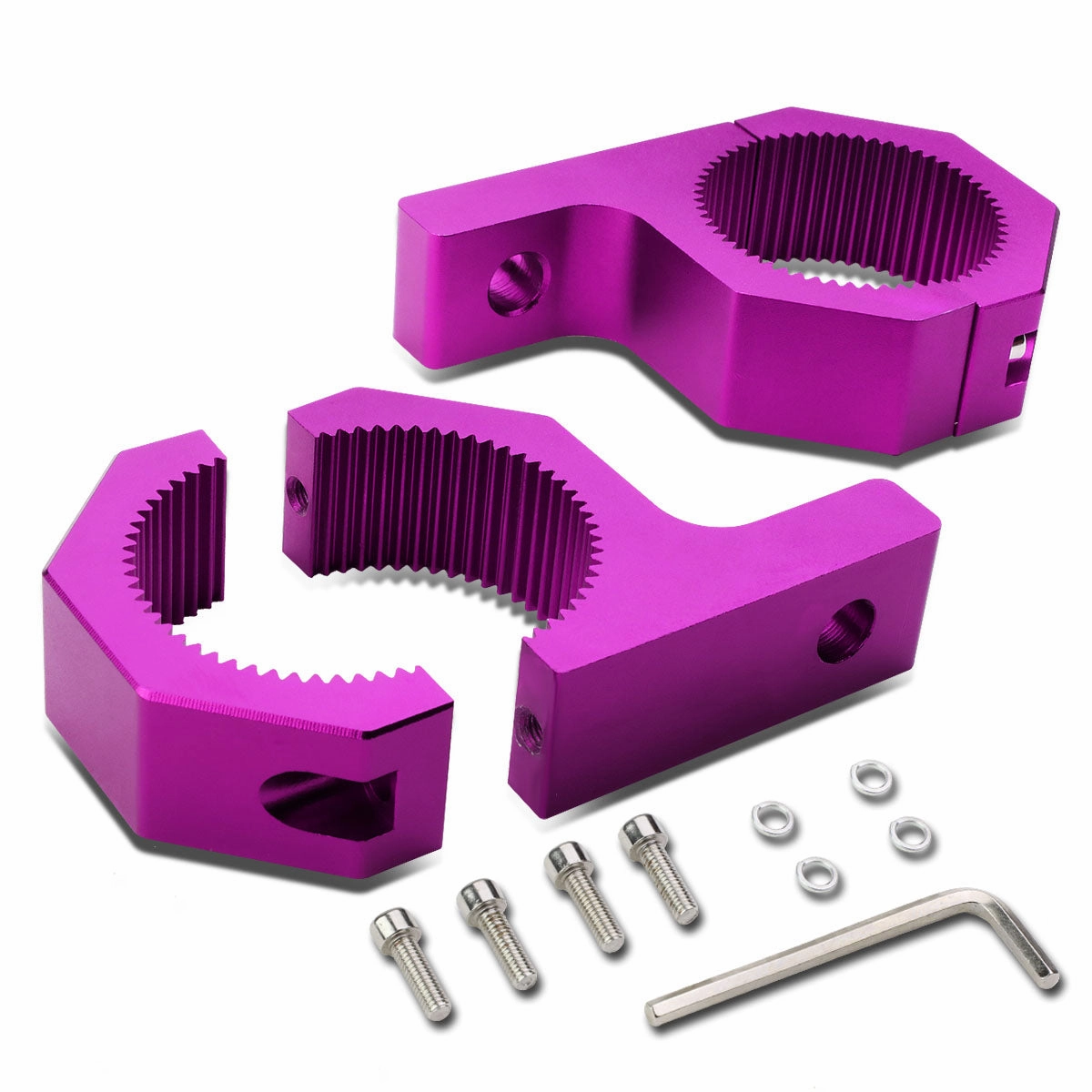 1 set  of Aluminum Light Mounts Clamp<br>Fits Over Round Bars with 2 in. OD