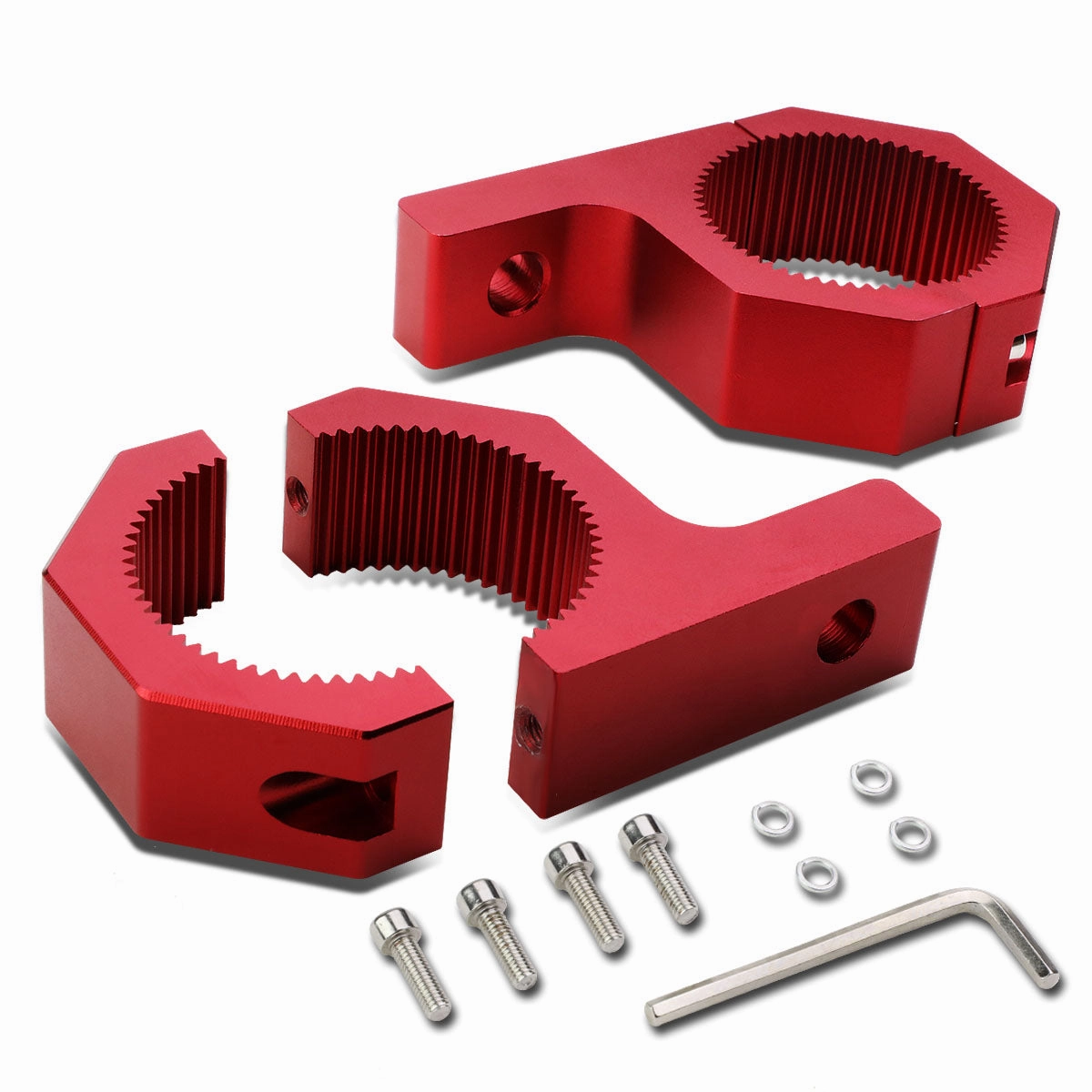 1 set  of Aluminum Light Mounts Clamp<br>Fits Over Round Bars with 2 in. OD