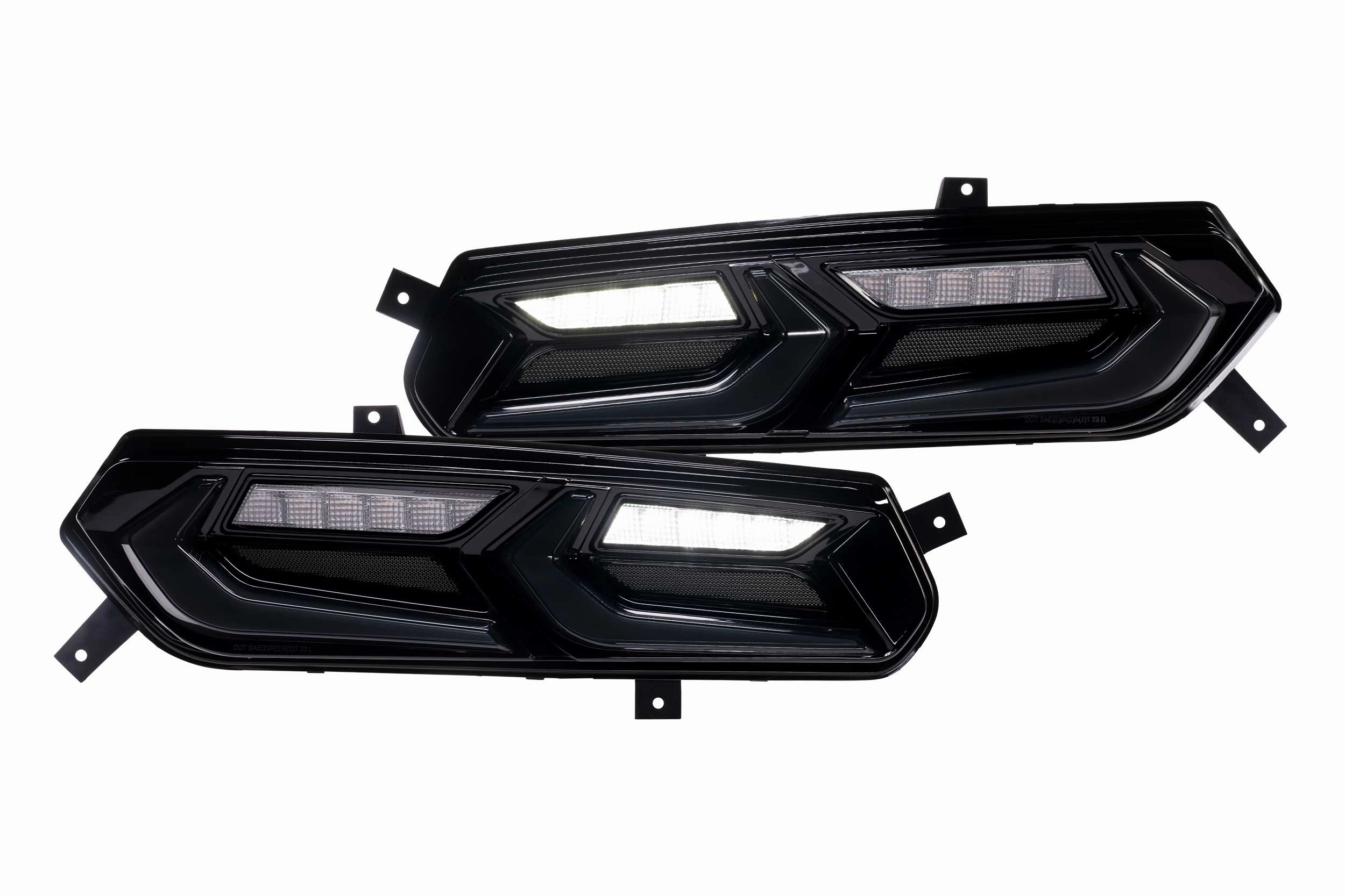 1 Set Smoked C8 Style Lens XB LED Tail brghts <br>14-19 Chevy Corvette C7