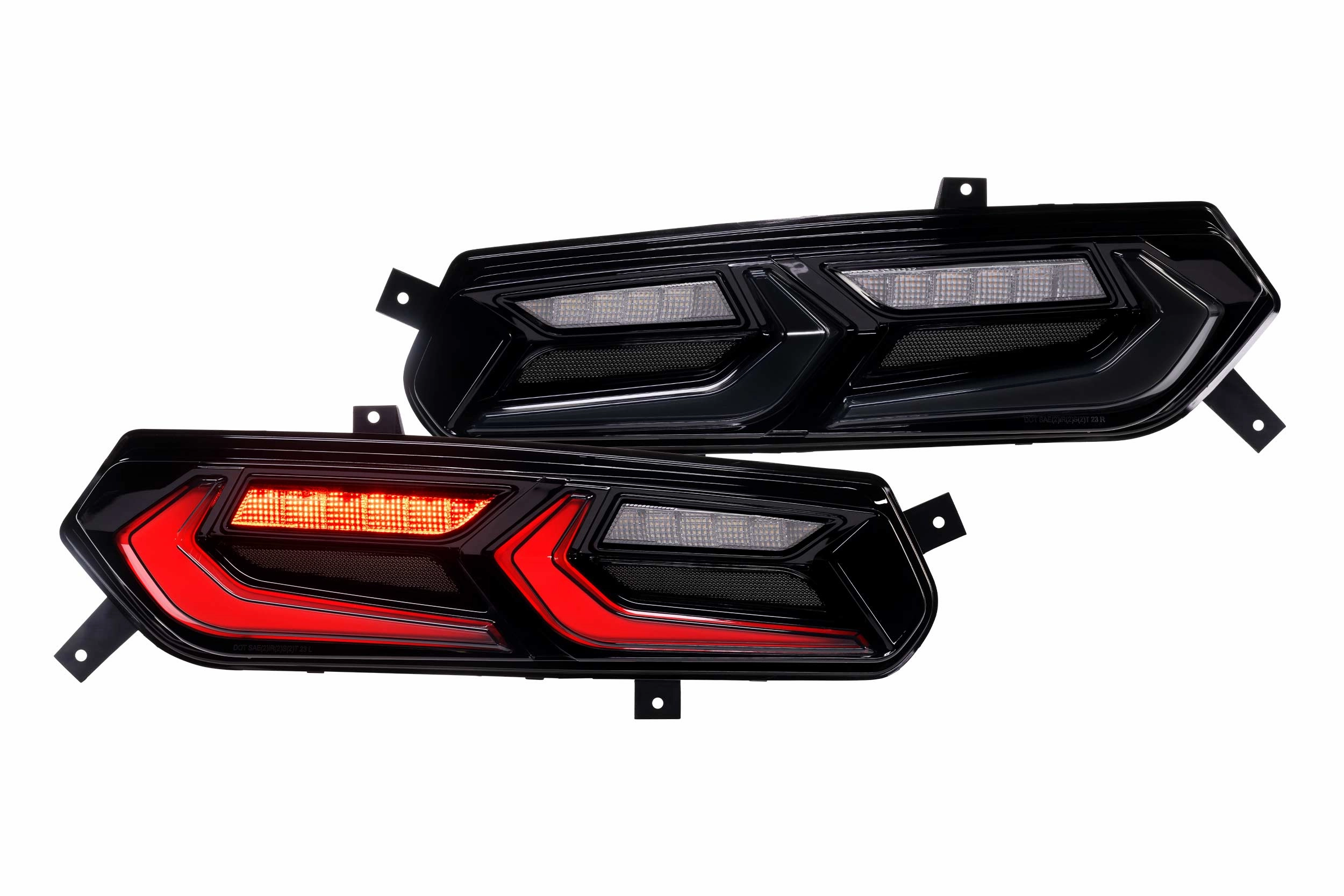 1 Set Smoked C8 Style Lens XB LED Tail brghts <br>14-19 Chevy Corvette C7