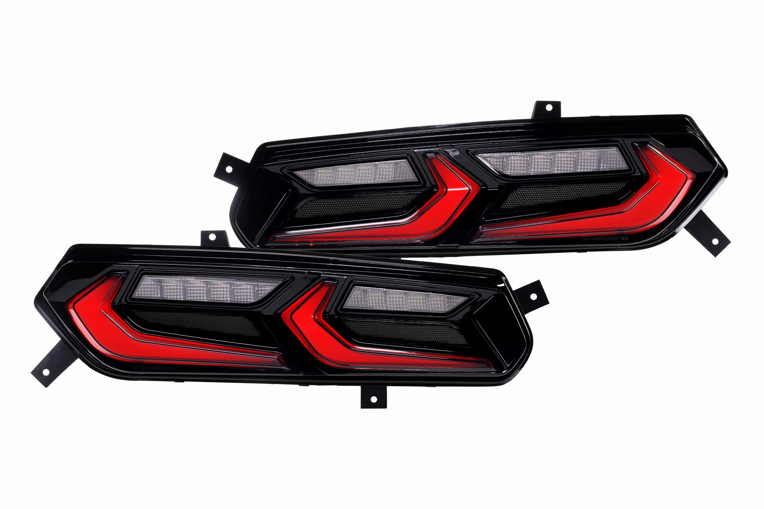 1 Set Smoked C8 Style Lens XB LED Tail brghts <br>14-19 Chevy Corvette C7
