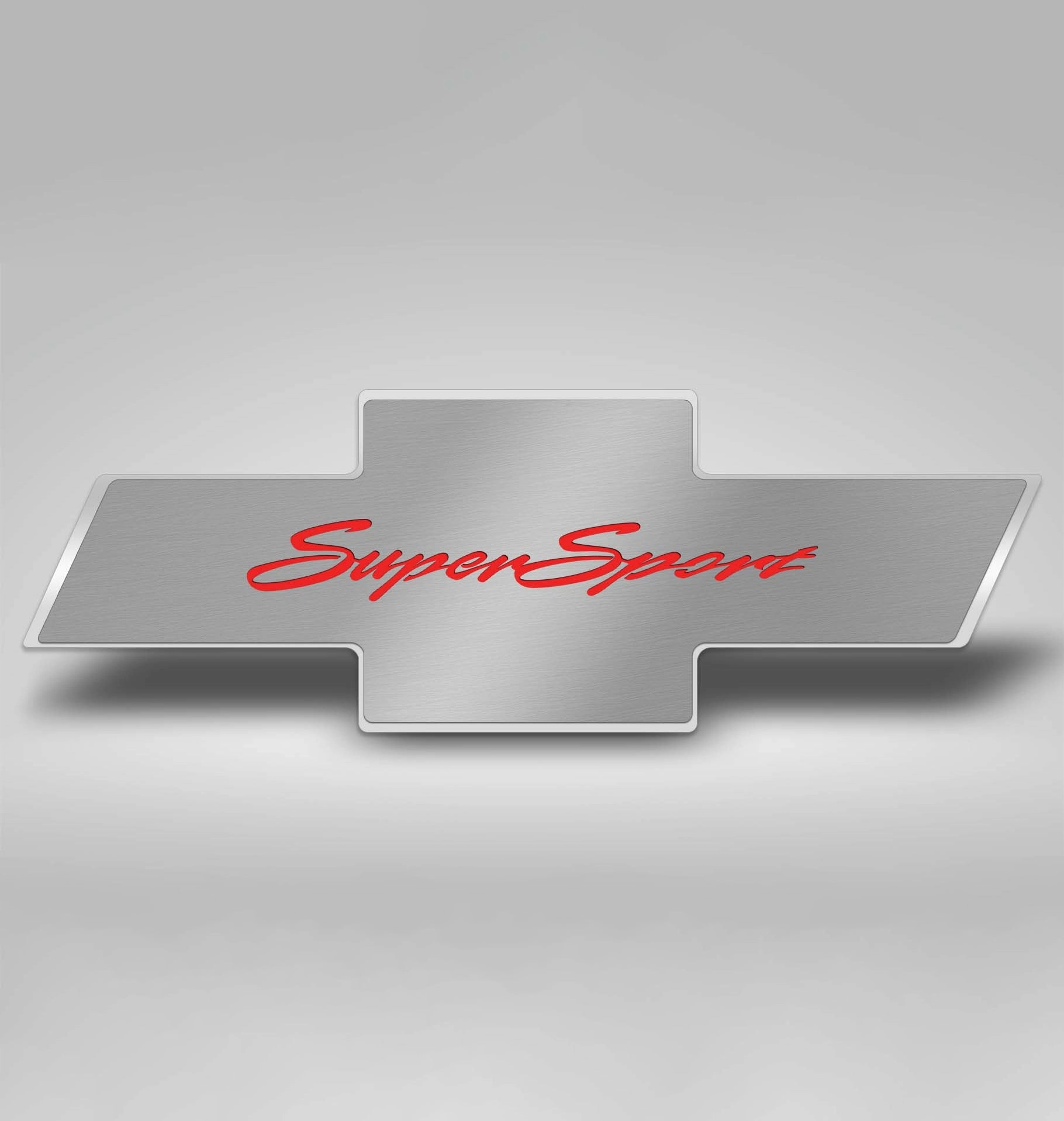 2010-2015 Camaro SS - Hood Badge w/Super Sport Emblem for Factory Pad - Stainless