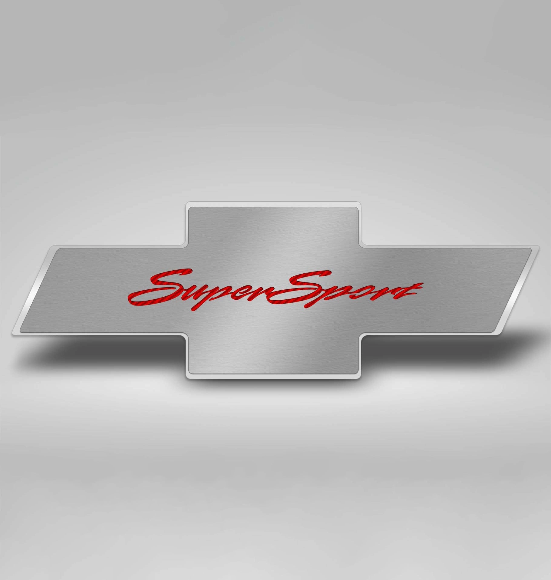 2010-2015 Camaro SS - Hood Badge w/Super Sport Emblem for Factory Pad - Stainless