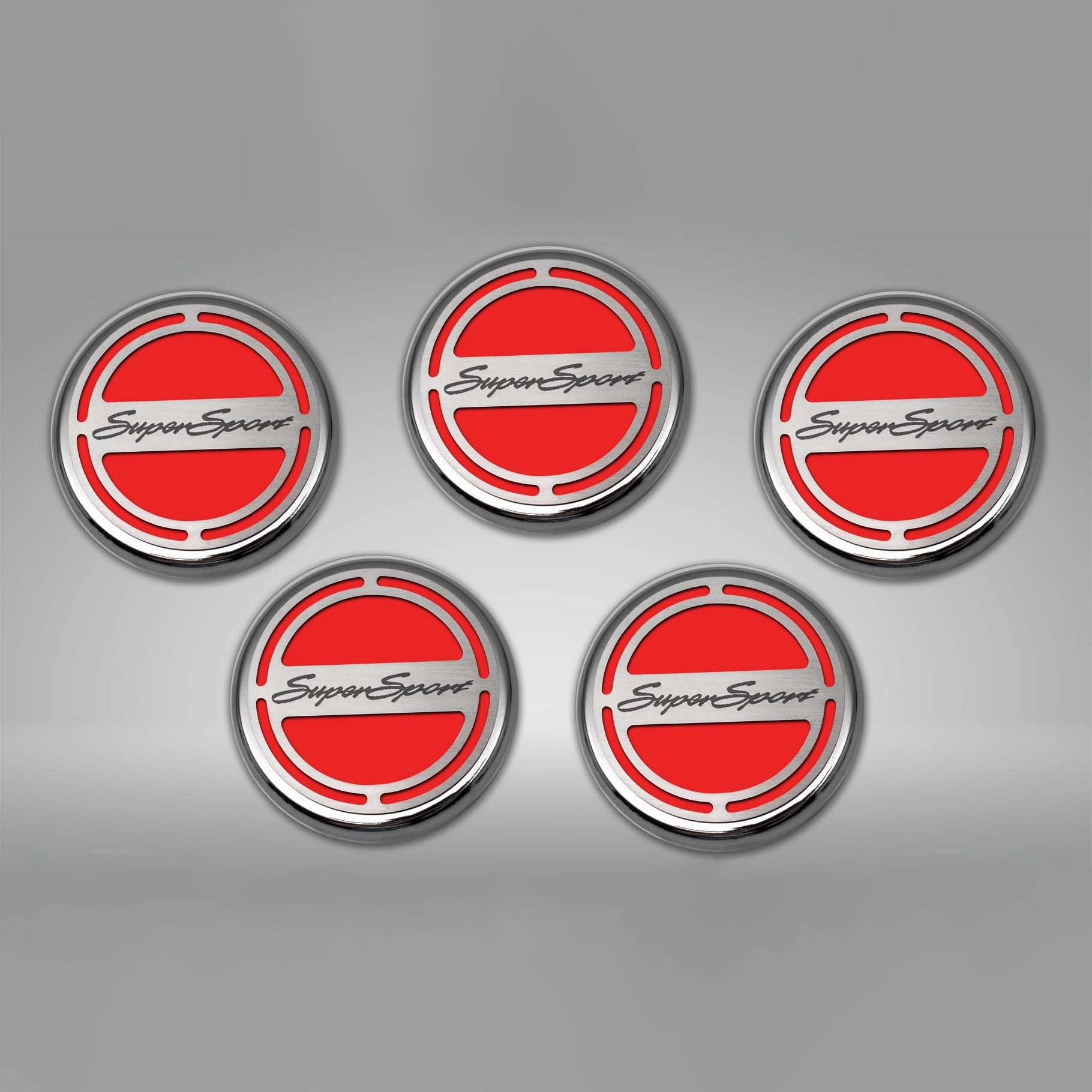 2010-2022 Camaro SS - Engine Fluid Cap Cover Set Super Sport Style Automatic 5Pc
