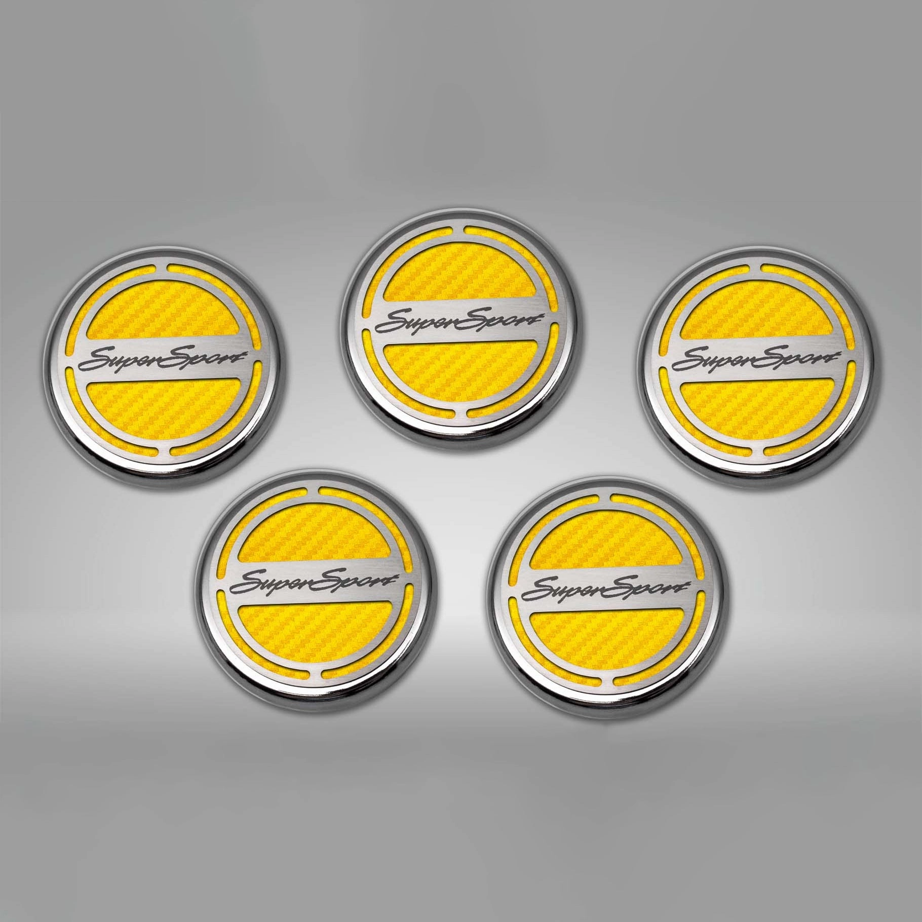 2010-2022 Camaro SS - Engine Fluid Cap Cover Set Super Sport Style Automatic 5Pc