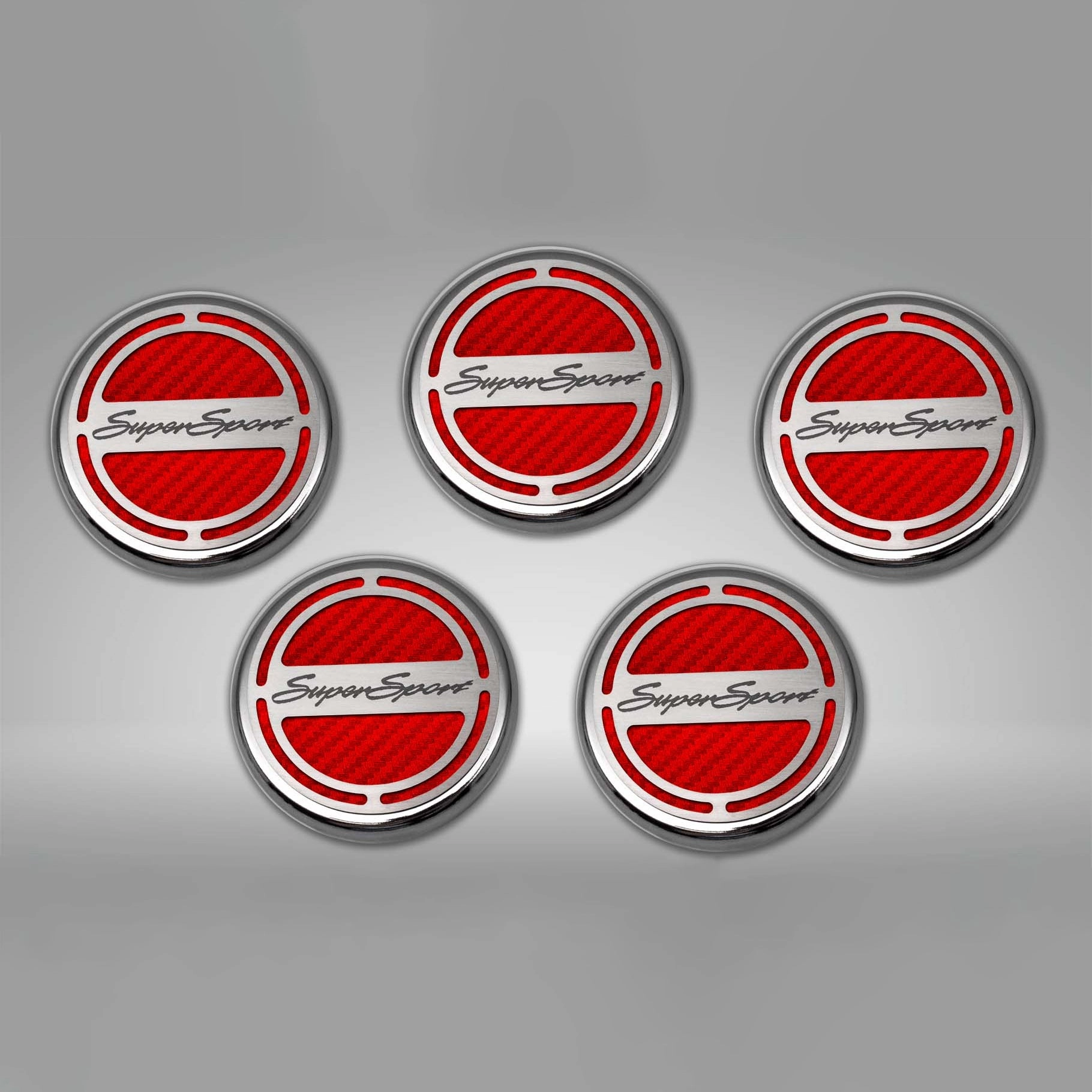 2010-2022 Camaro SS - Engine Fluid Cap Cover Set Super Sport Style Automatic 5Pc