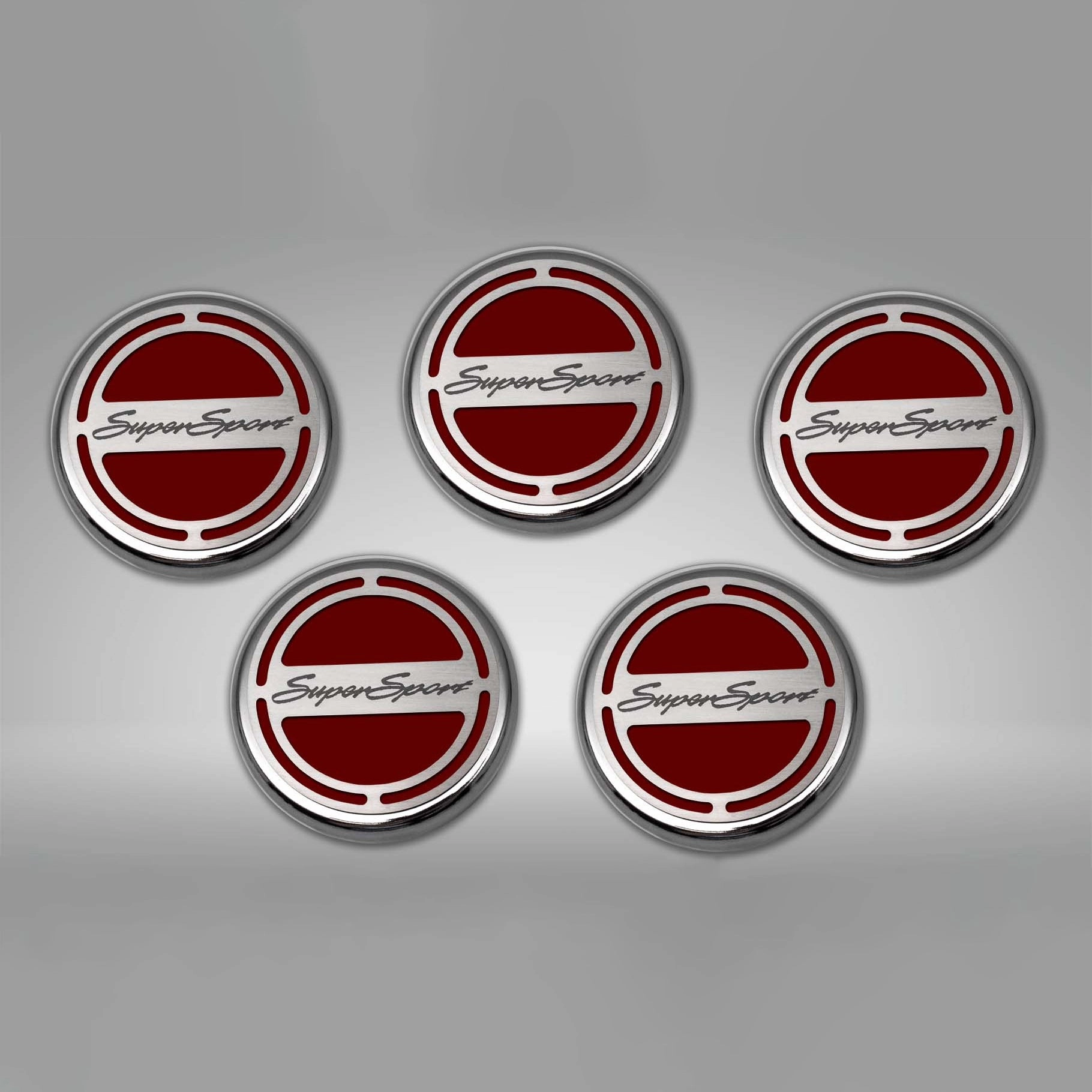 2010-2022 Camaro SS - Engine Fluid Cap Cover Set Super Sport Style Automatic 5Pc