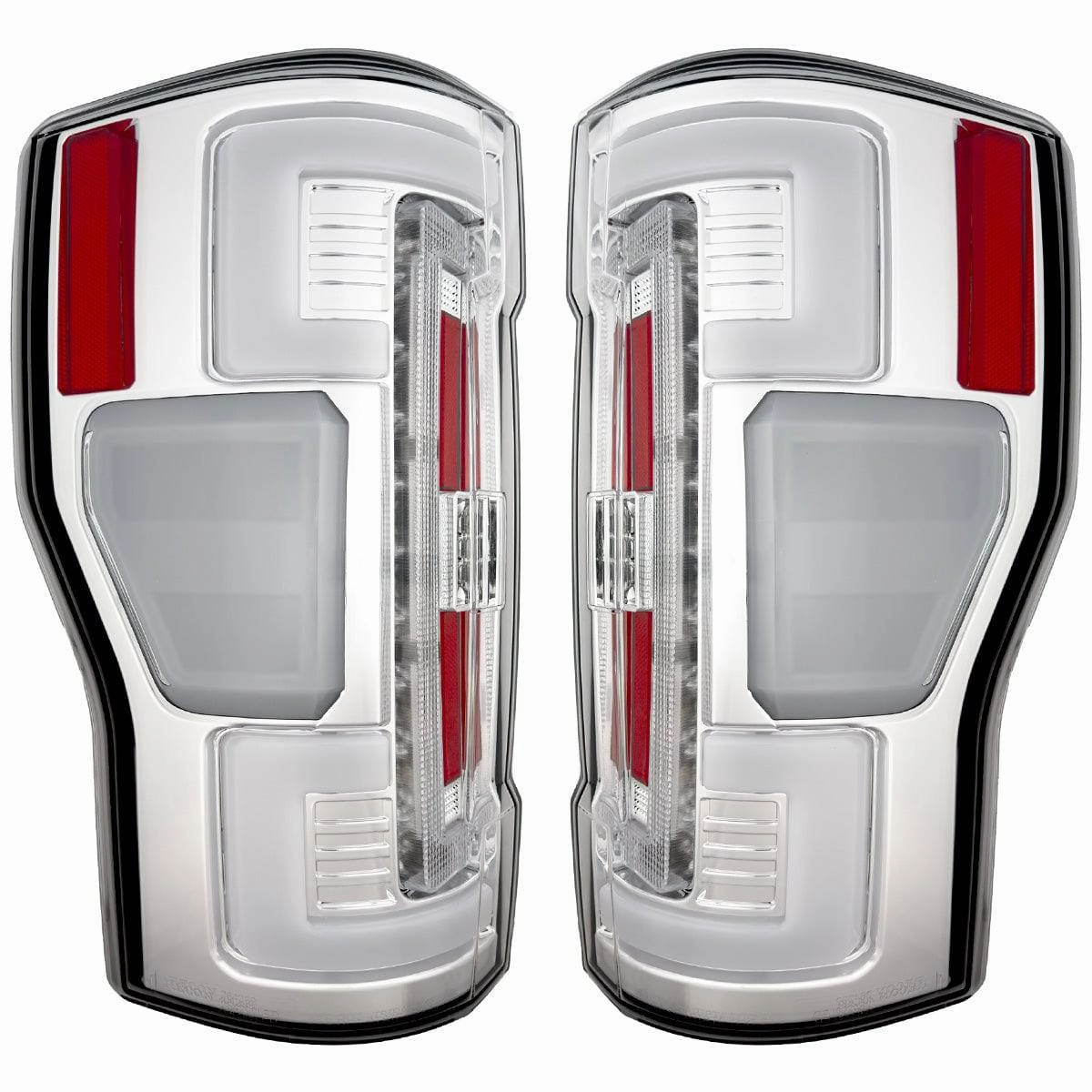 2017-2019 Ford SuperDuty RECON Clear Lens (Paintable) OLED Tail Lights (Replaces OEM Halogen)