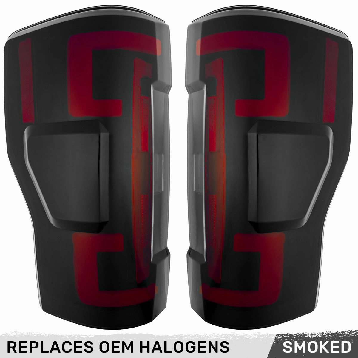 2017-2019 Ford SuperDuty RECON Smoked OLED Tail Lights (Replaces OEM Halogen)