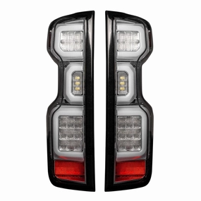 2019-2023 Chevrolet Silverado 1500 RECON Clear Lens (Paintable) OLED Tail Lights (Replaces OEM Halogen Tail Lights ONLY)