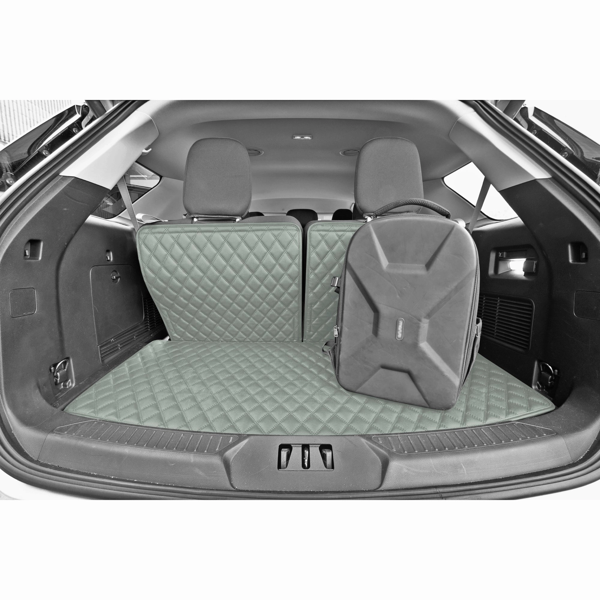 2020-2022 Ford Explorer Faux Leather Custom Fit Trunk Mats - Gray