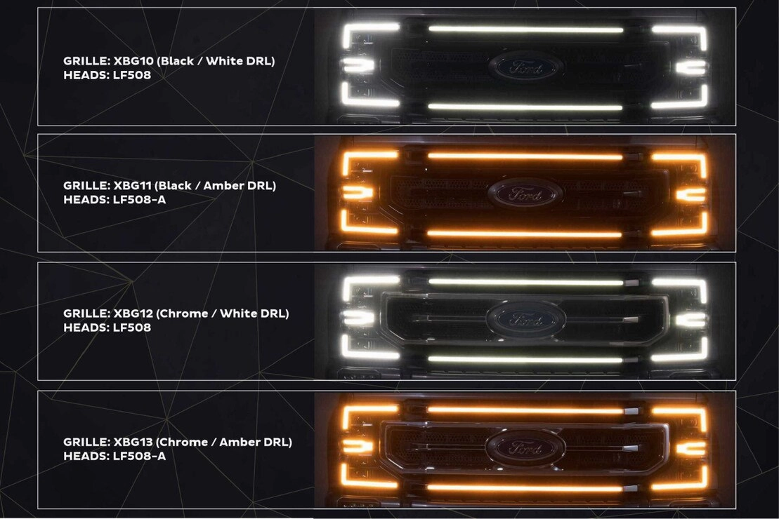 2020-2022 Ford SuperDuty Morimoto XBG LED DRL Grille