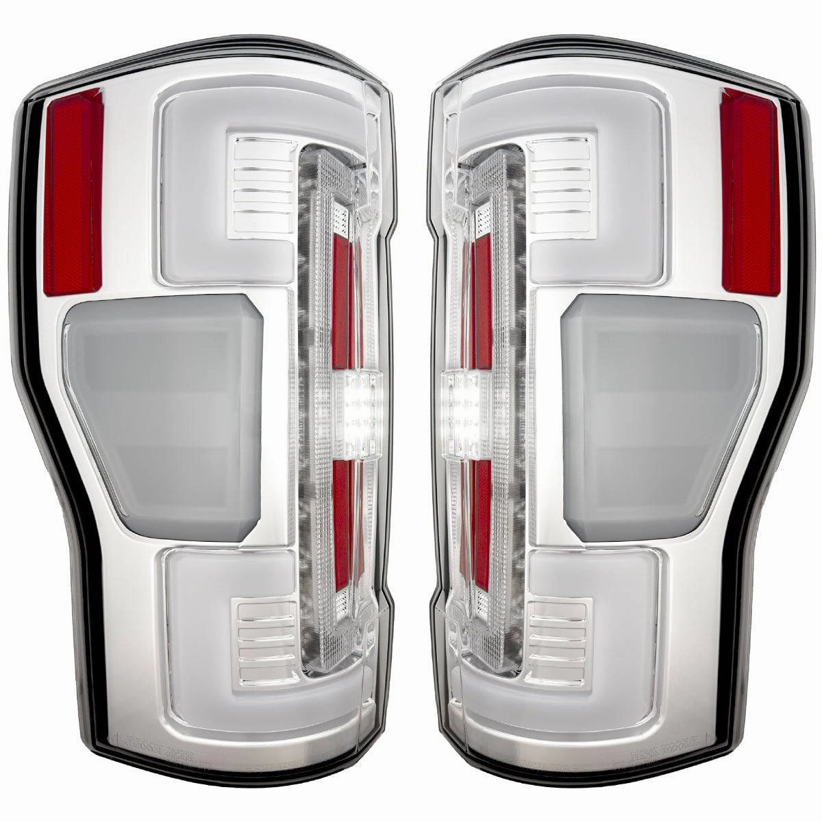 2020-2022 Ford SuperDuty RECON Clear Lens (Paintable) OLED Tail Lights OLED (Replaces OEM Halogen)