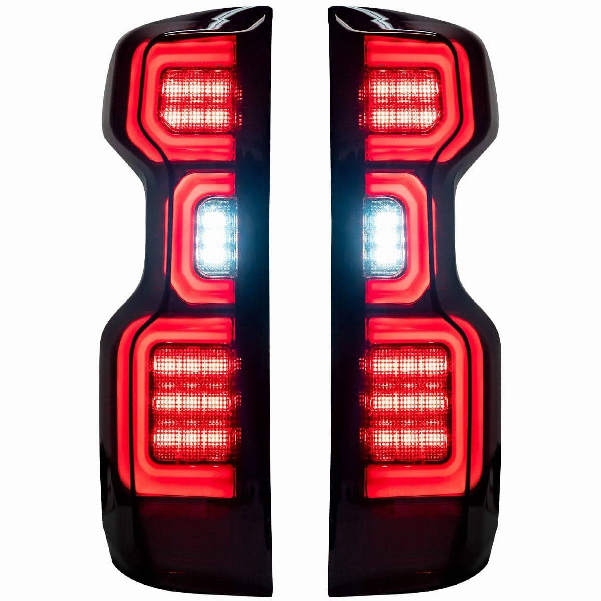 2020-2023 Chevrolet Silverado 2500/3500 RECON Smoked OLED Tail Lights (Replaces OEM LED Tail Lights)