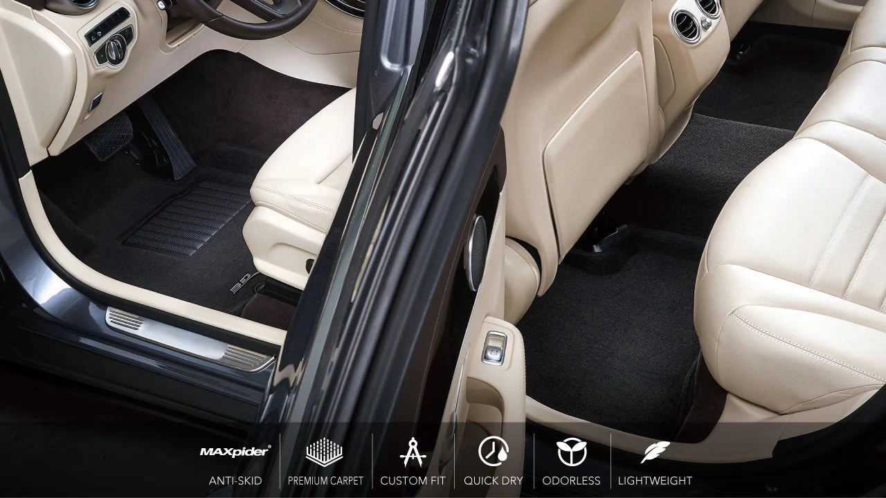 3D MAXpider Floor Mats Ford Ranger Super Crew (2019-2023) All-Weather Elegant Series - Complete Set