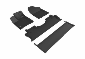 3D MAXpider Floor Mats Honda Ridgeline (17-23) All-Weather Kagu Series Black - Front / Second / Third  Row