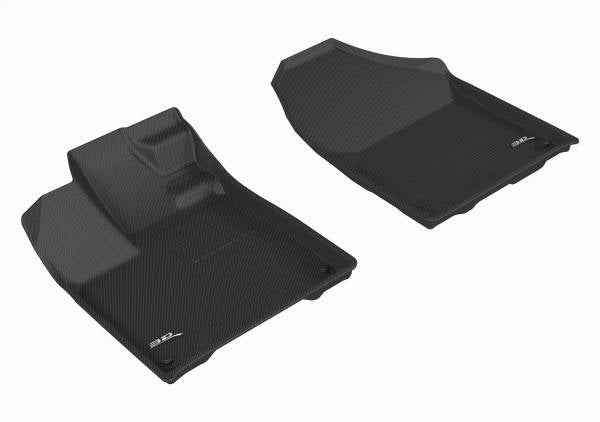 3D MAXpider Floor Mats Honda Ridgeline (17-23) All-Weather Kagu Series Black - Front / Second / Third  Row