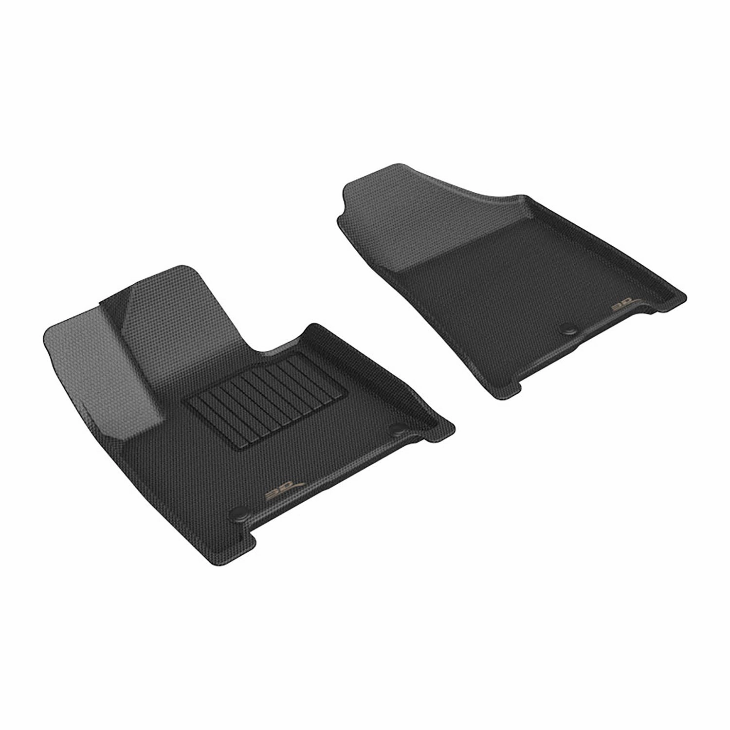 3D MAXpider Floor Mats Hyundai Santa Fe Hybrid 7 Seater (2024) All-Weather Kagu Series - Front / Second / Third Row