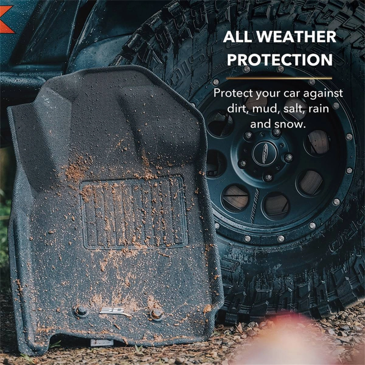 3D MAXpider Floor Mats Lexus GX460 (14-23) All-Weather Kagu Series Black - Front / Second / Third Row