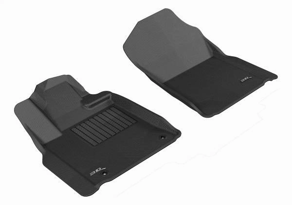 3D MAXpider Floor Mats Toyota Sequoia 8 Seater 1st Gen (08-11) All-Weather Kagu Series Black - Front / Second / Third Row