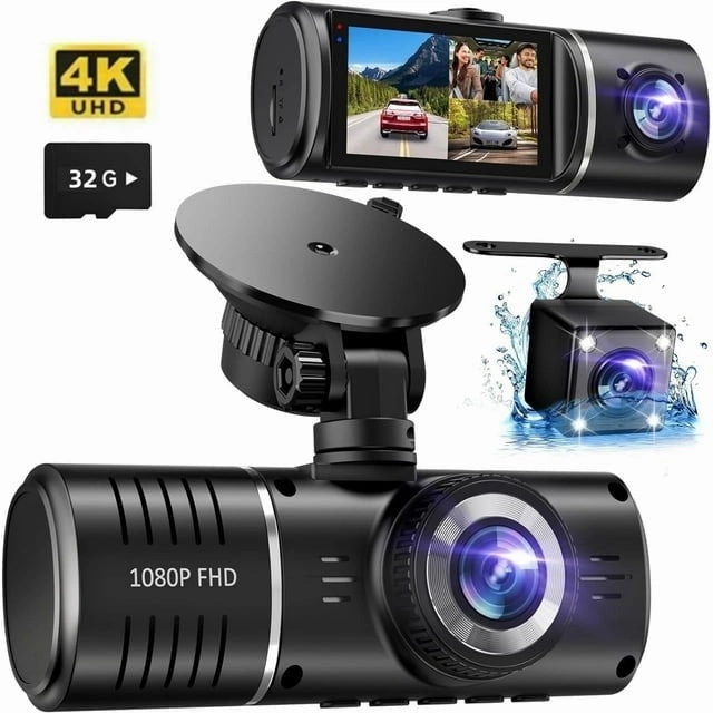 ALDF J-06 3 Channel 4K 1080P Dash Cam