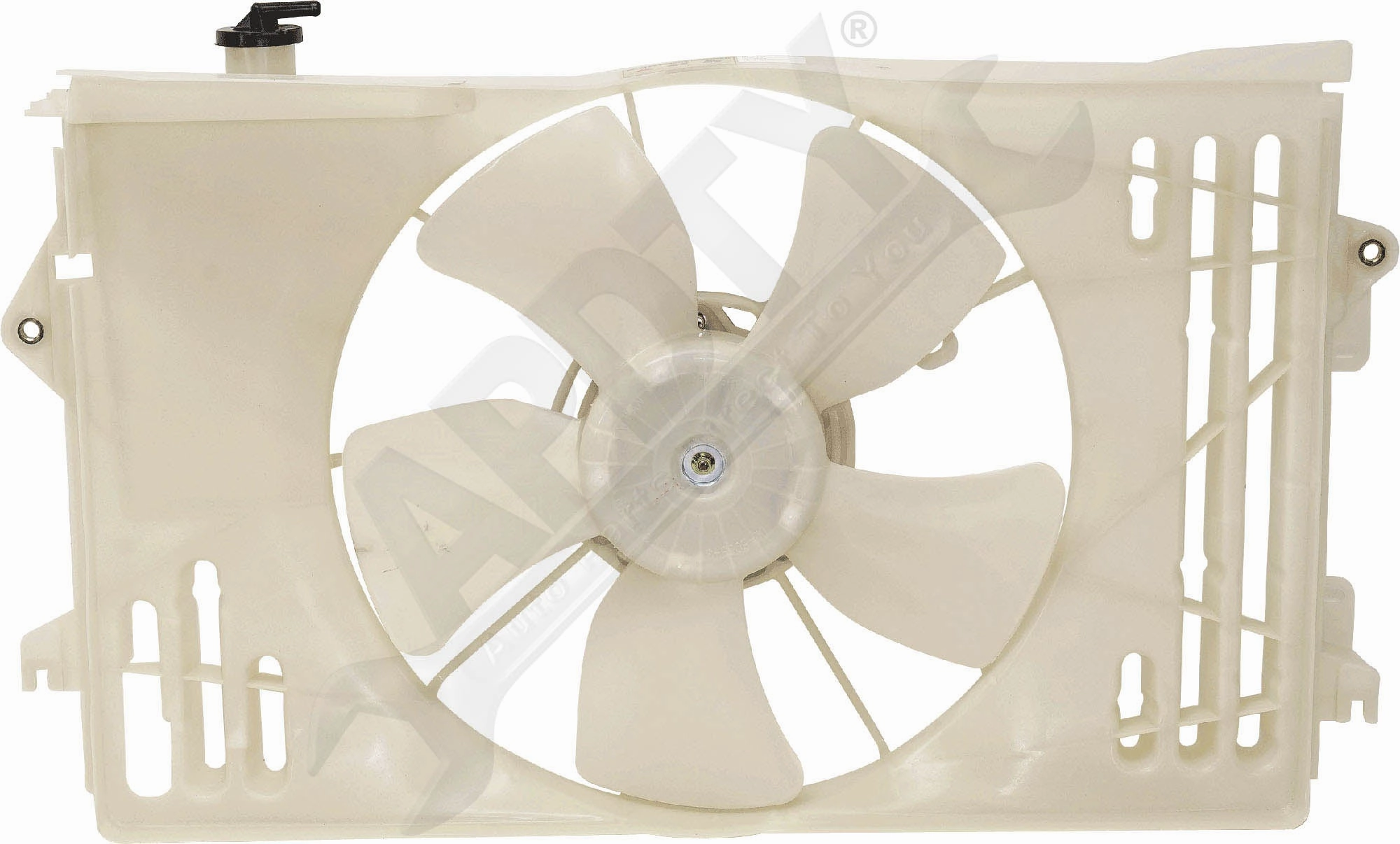 APDTY 731078 Cooling Fan Assembly w/ Coolant Overflow Reservoir Bottle