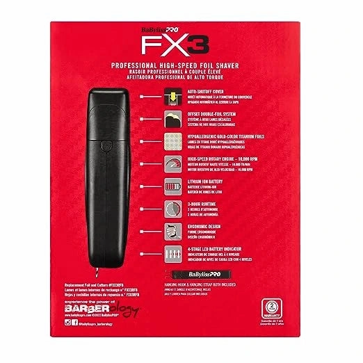 BaBylissPRO® FX3 High Torque Shaver [FXX3SB]
