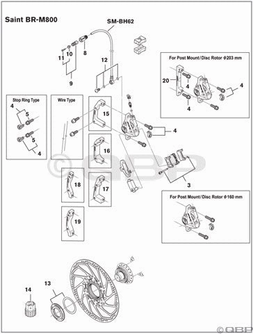 BH90 BH96 BH63 BH62 BH61 Brake Hose Banjo Bolt and O-Rings