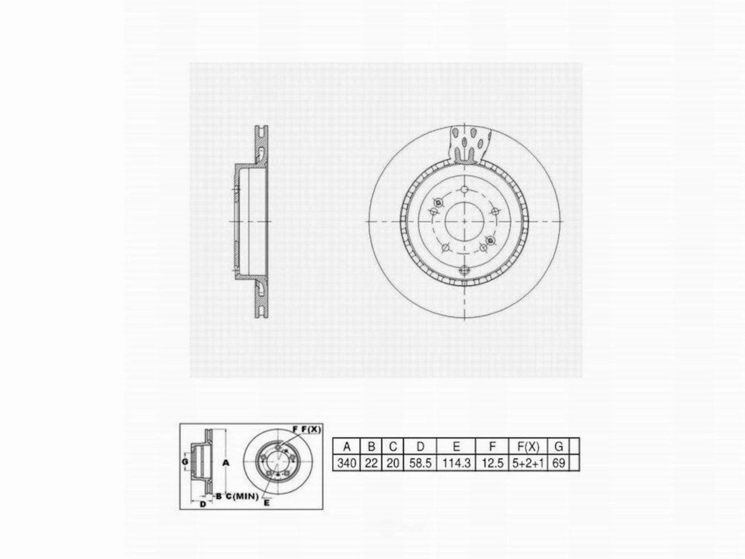 C11241 Pro Series OE  Brake Rotor - Rear
