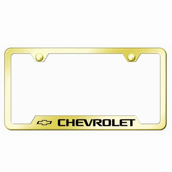 Chevrolet Cut-Out Frame - Laser Etched Gold