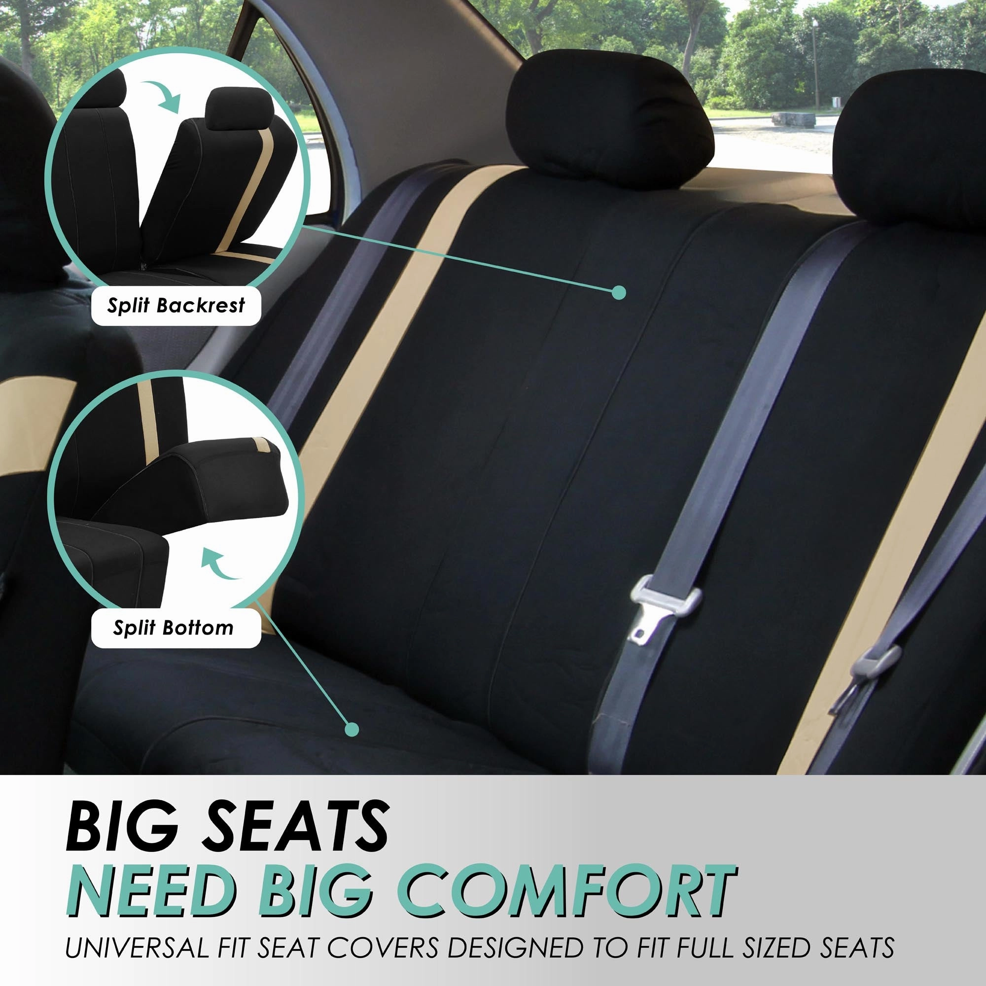 Cosmopolitan Seat Covers - Rear Beige