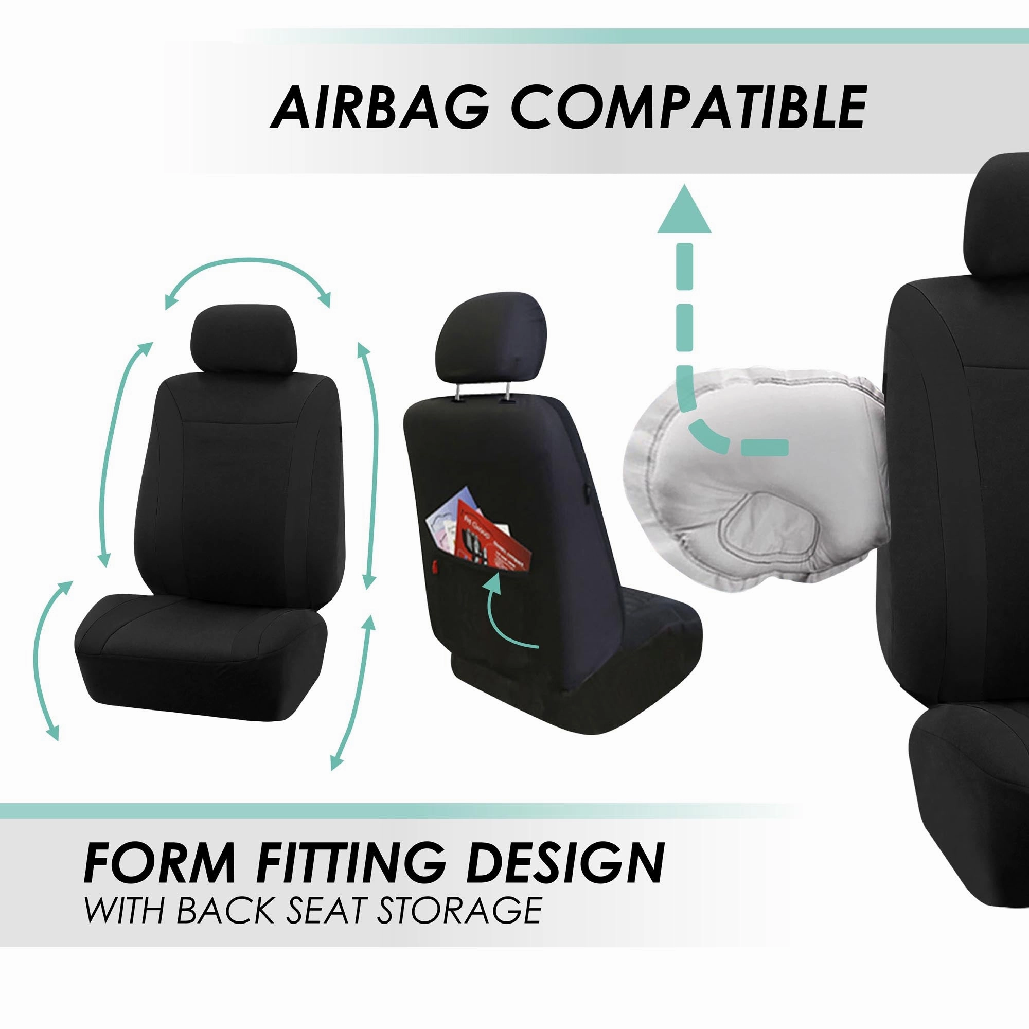 Cosmopolitan Seat Covers - Rear Black