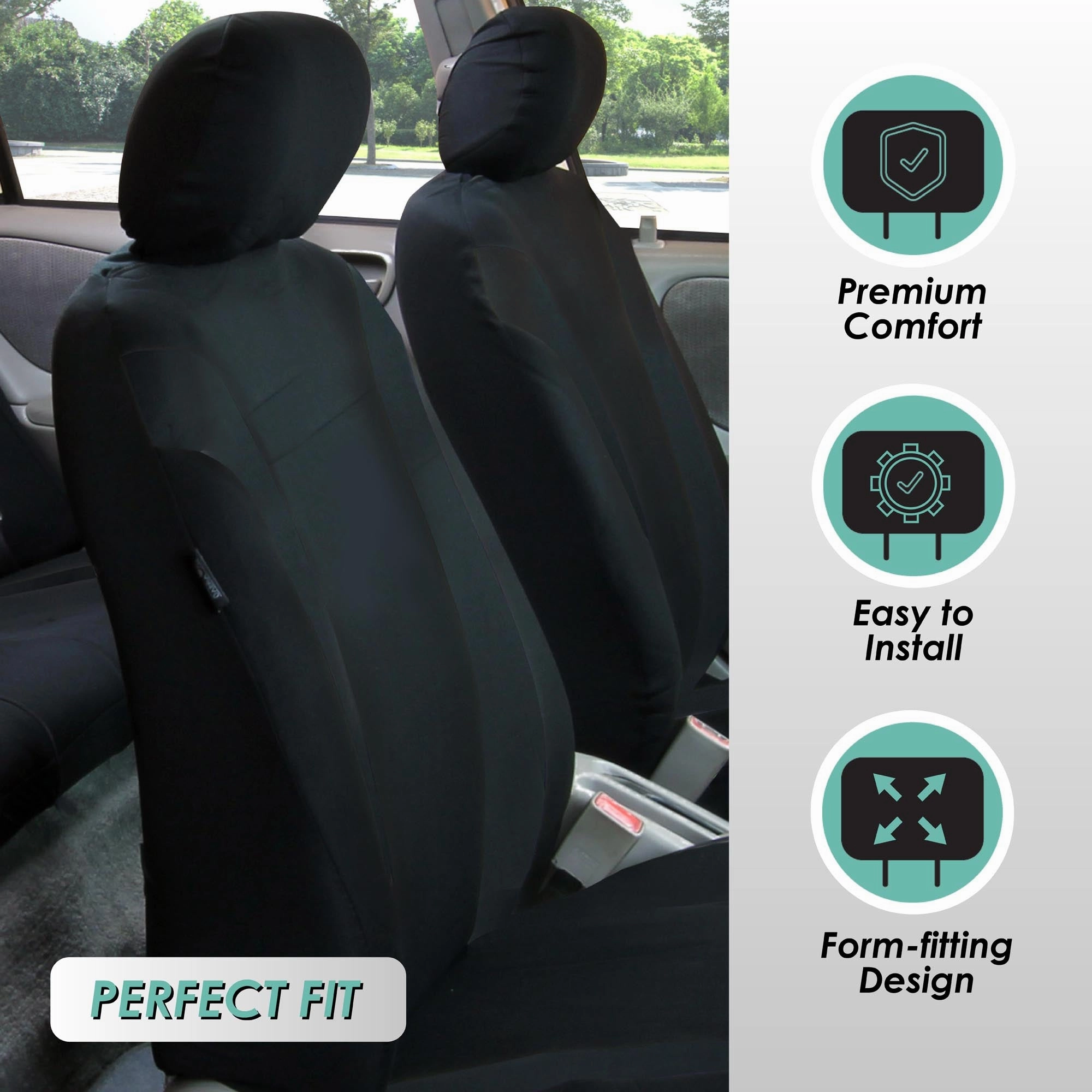 Cosmopolitan Seat Covers - Rear Black