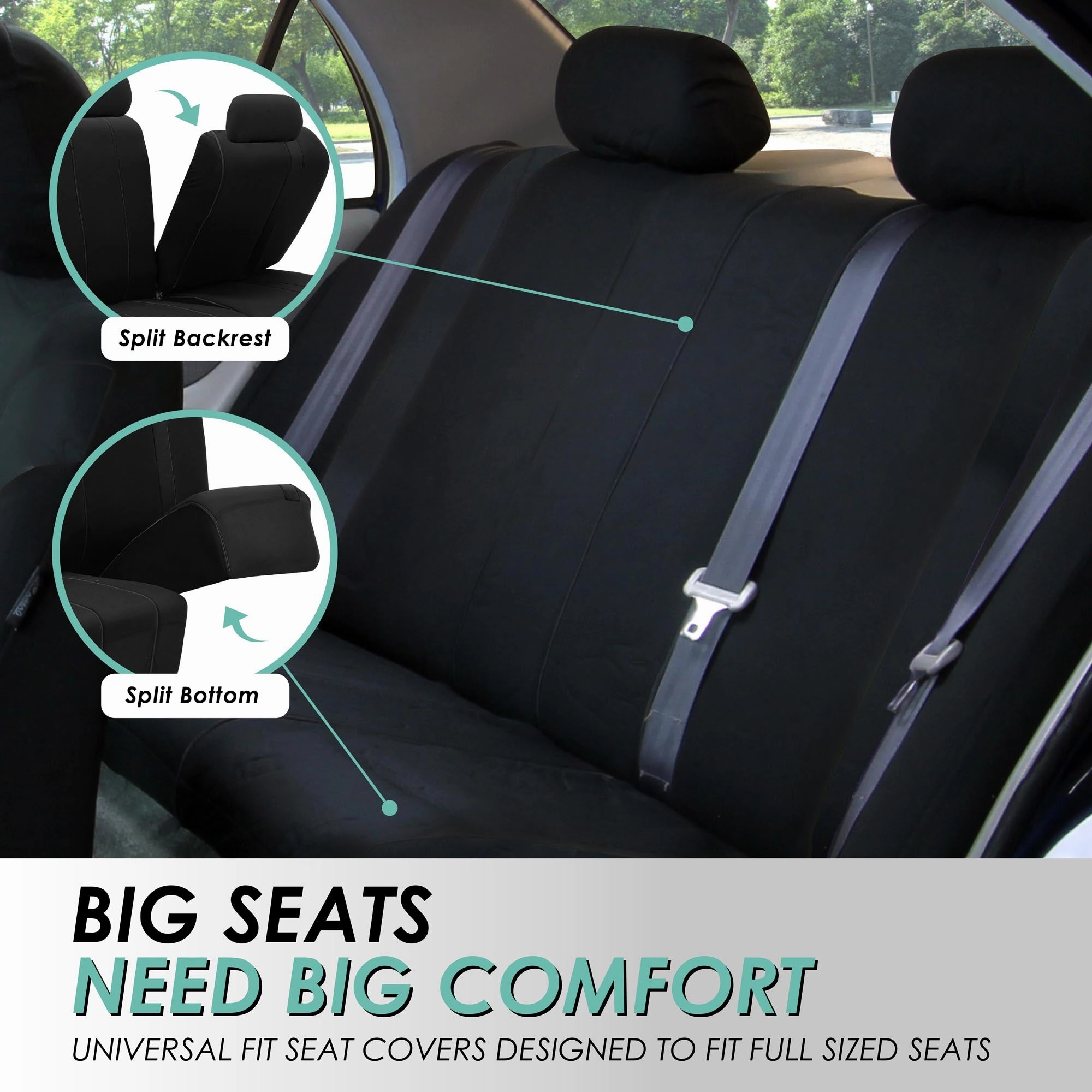 Cosmopolitan Seat Covers - Rear Black