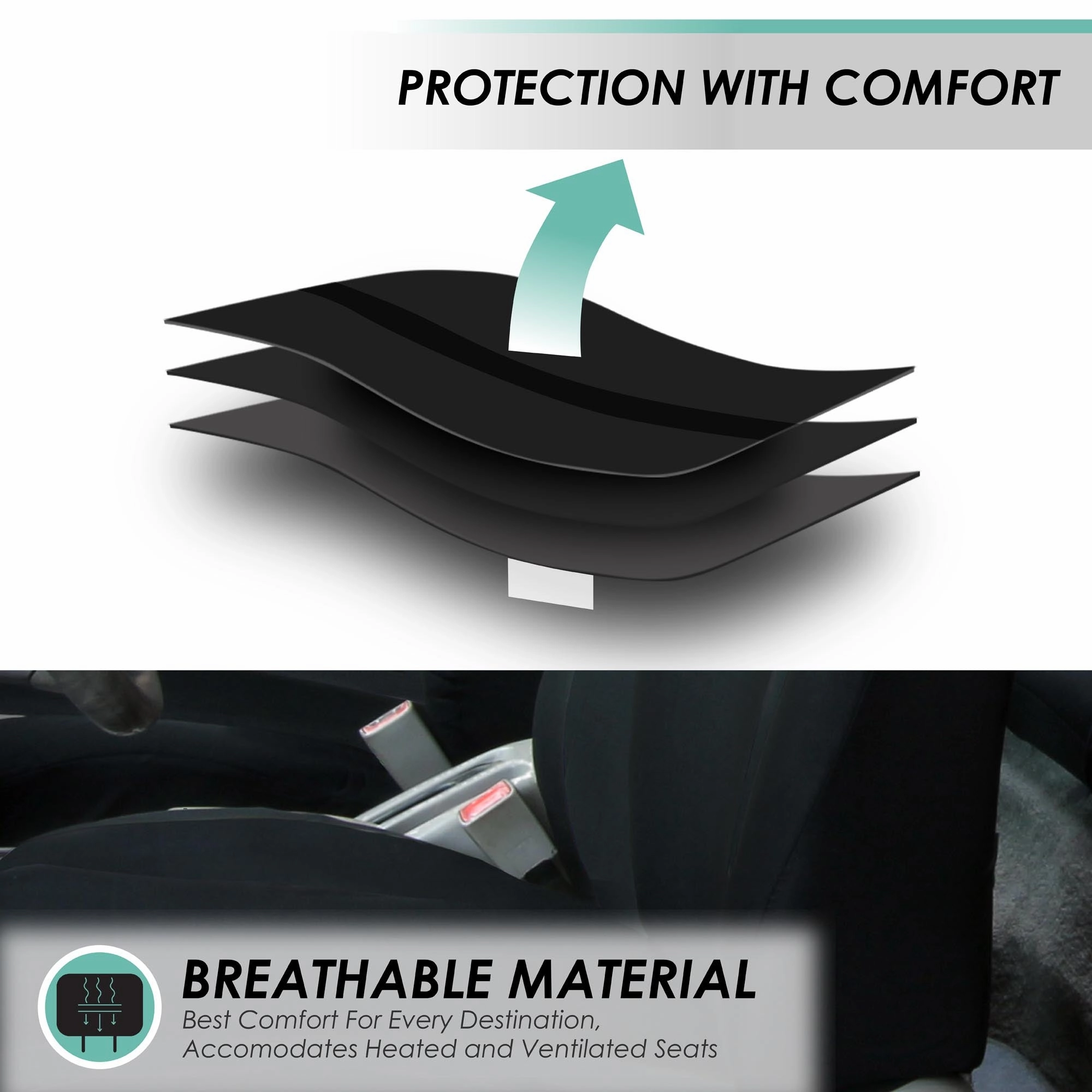 Cosmopolitan Seat Covers - Rear Black