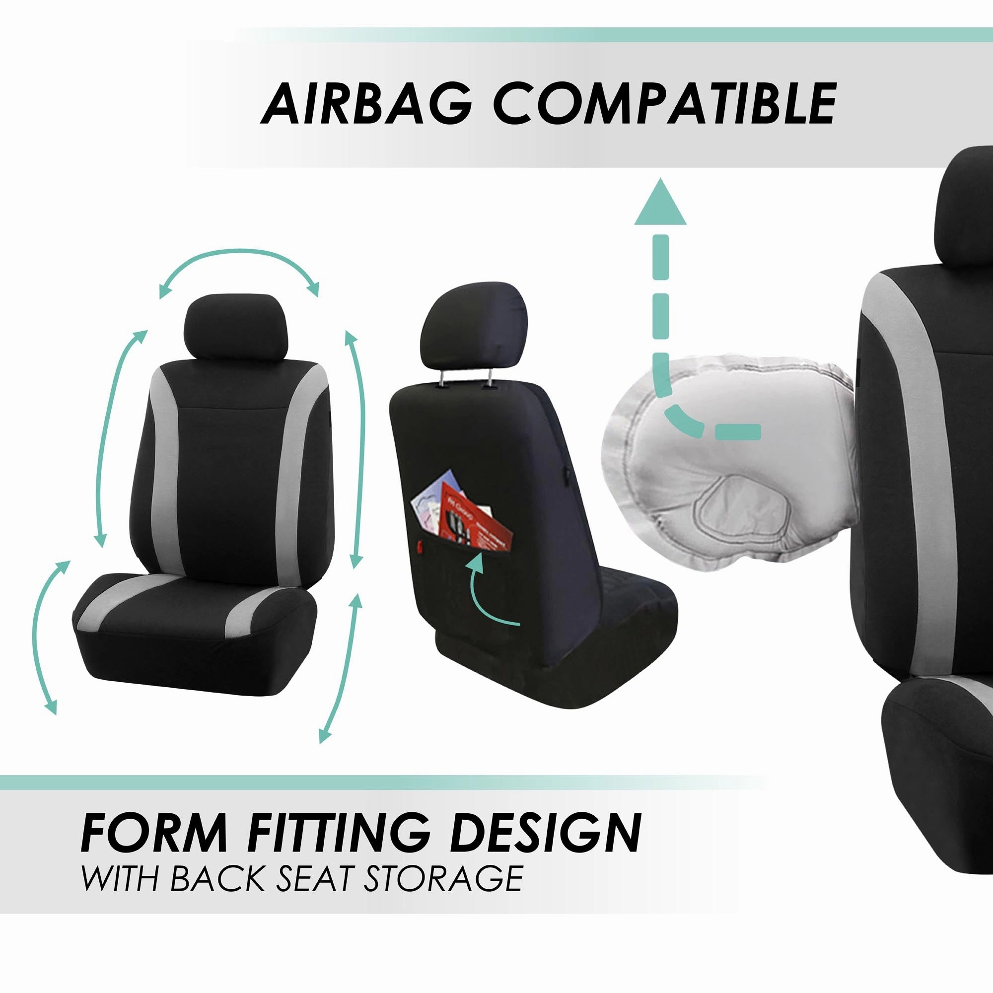 Cosmopolitan Seat Covers - Rear Gray