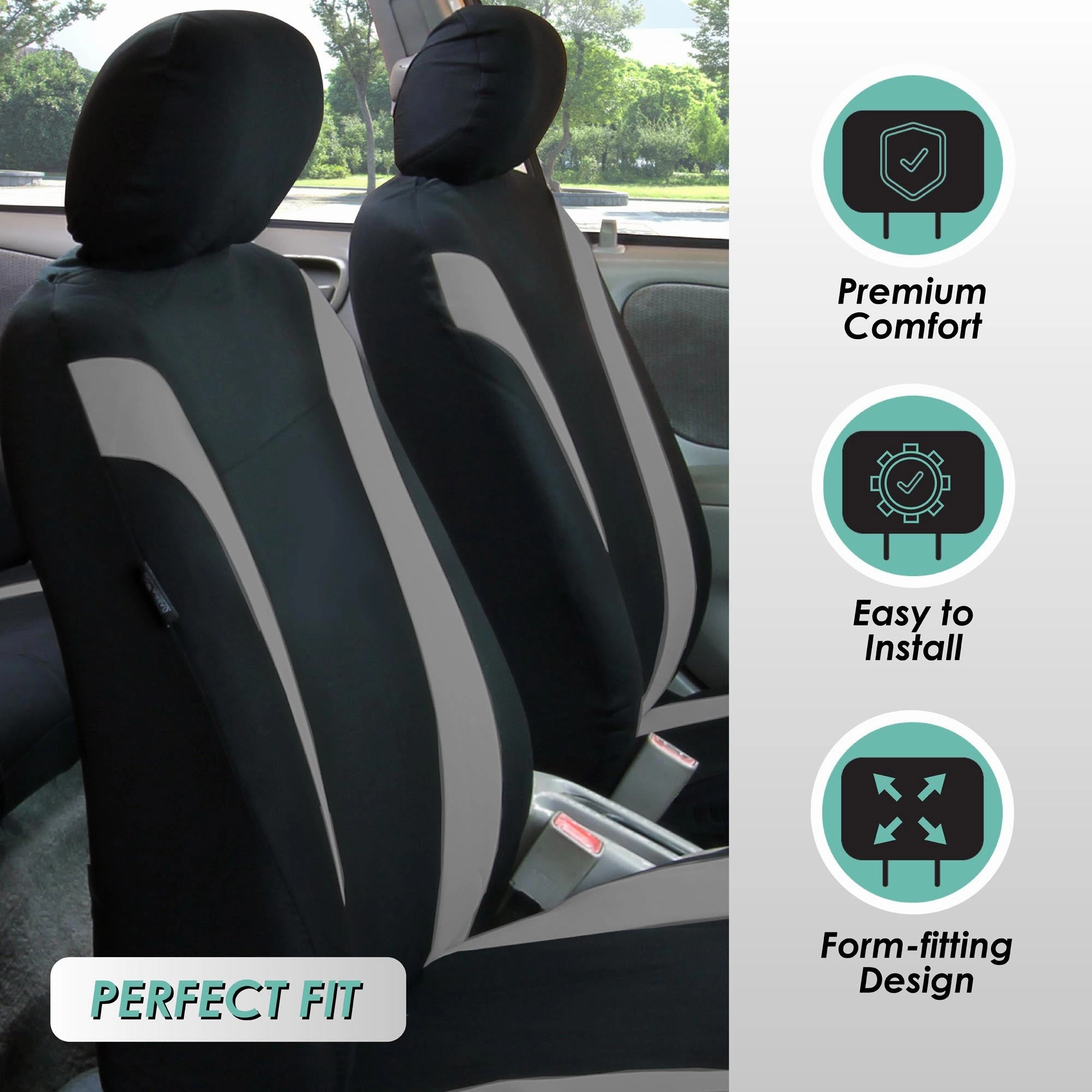 Cosmopolitan Seat Covers - Rear Gray