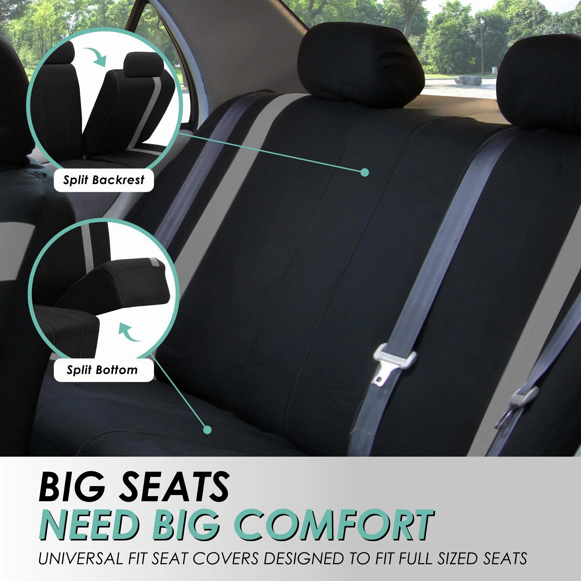 Cosmopolitan Seat Covers - Rear Gray