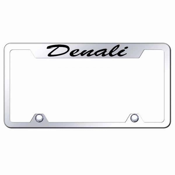 Denali Script Steel Truck Cut-Out Frame - Etched Mirrored