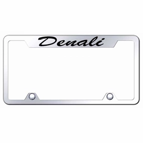 Denali Script Steel Truck Cut-Out Frame - Etched Mirrored