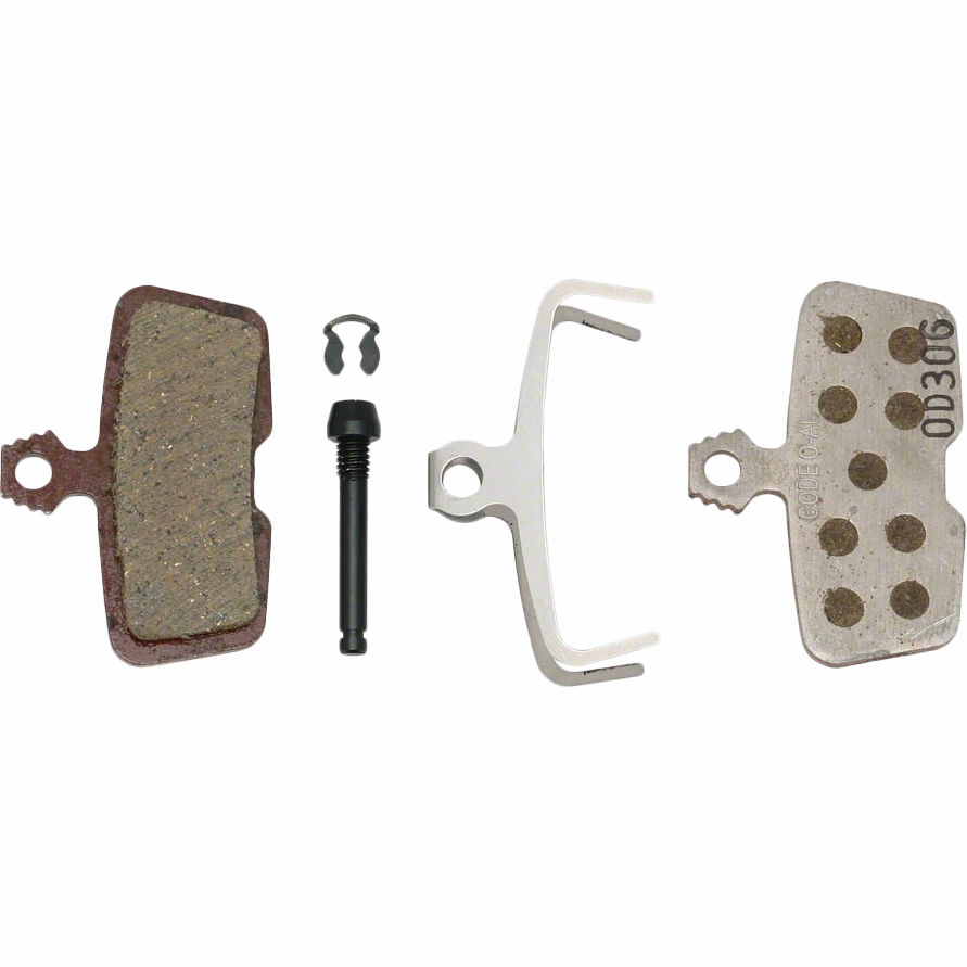 Disc Brake Pads, Organic Compond, Aluminum Backed, Quiet/Light
