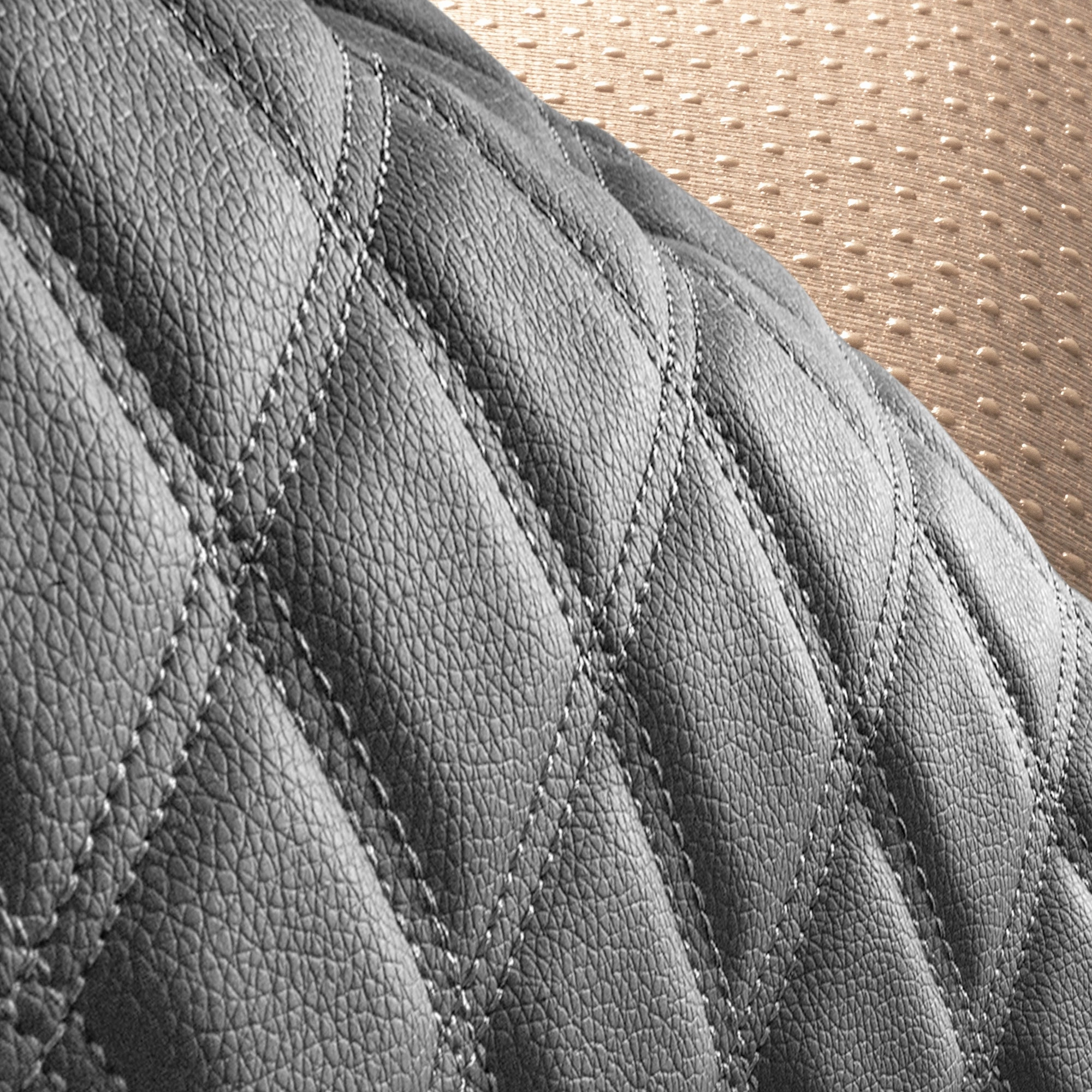 Faux Leather Seat Protectors - Rear Set Gray