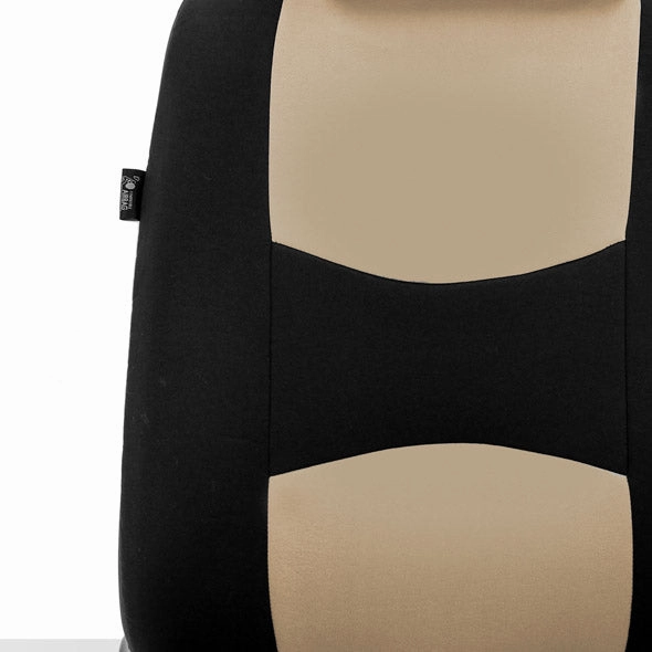 Flat Cloth Seat Covers - Front Set Beige