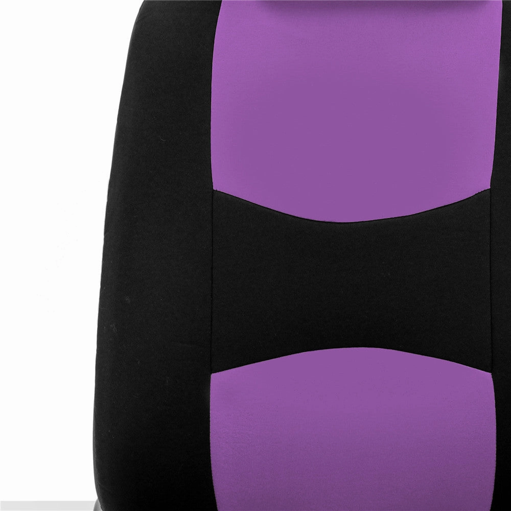 Flat Cloth Seat Covers - Front Set Purple