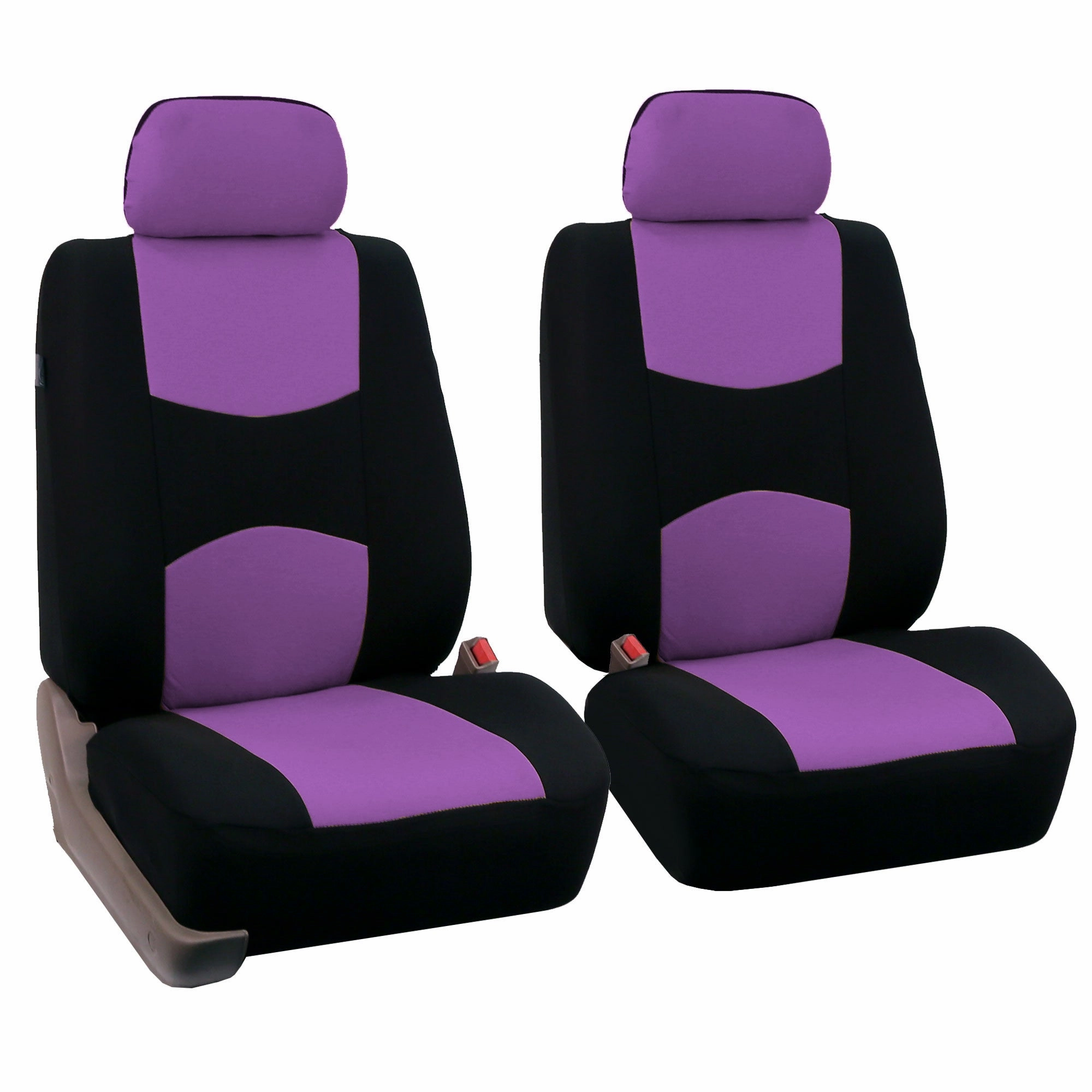 Flat Cloth Seat Covers - Front Set Purple