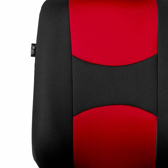 Flat Cloth Seat Covers - Front Set Red