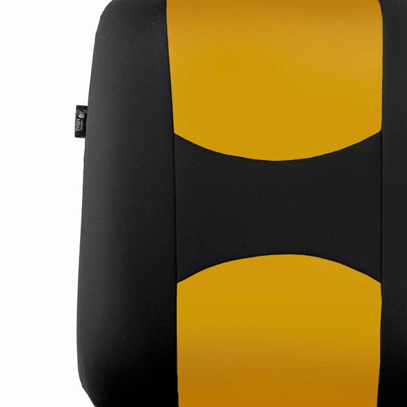 Flat Cloth Seat Covers - Front Set Yellow