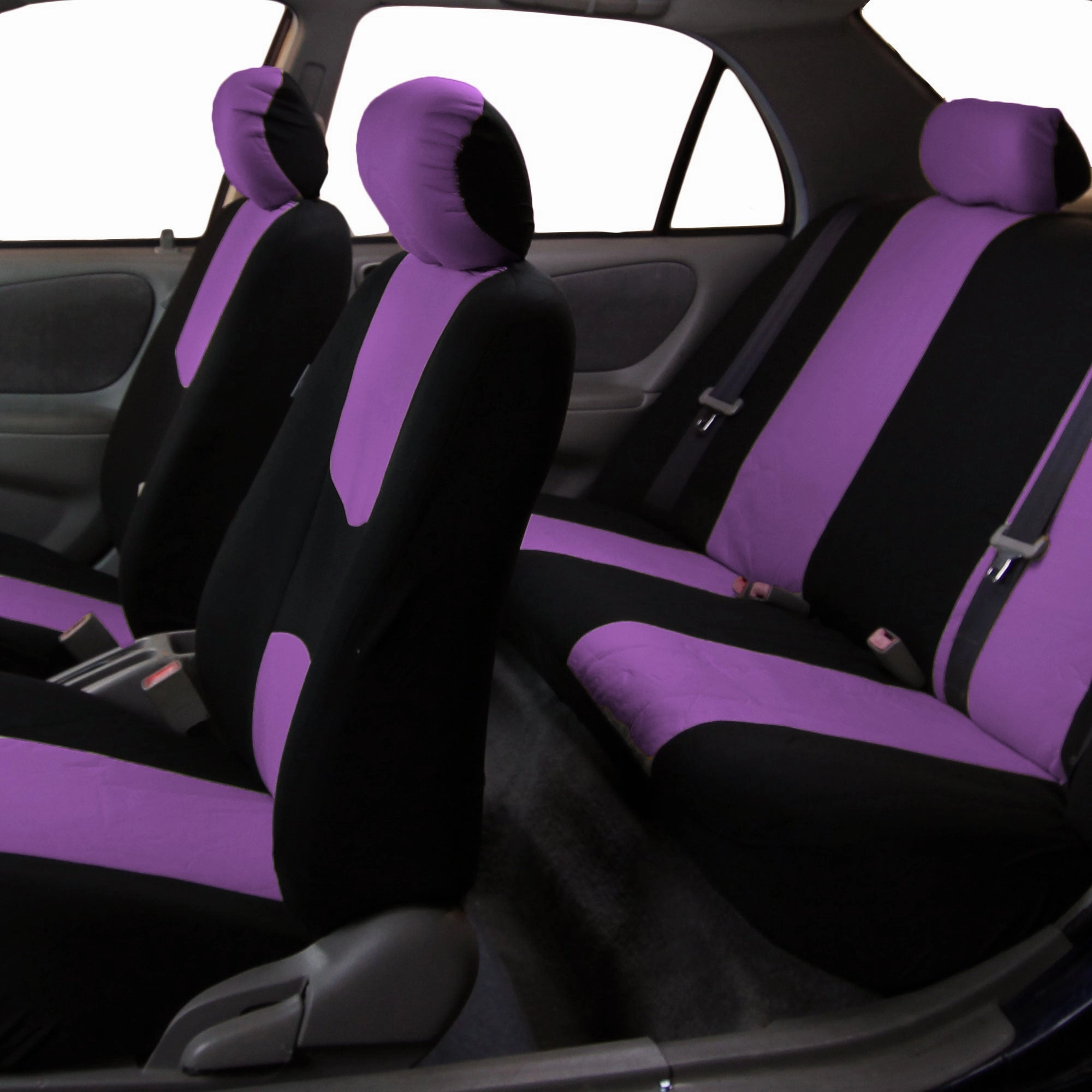 Flat Cloth Seat Covers - Full Set Purple