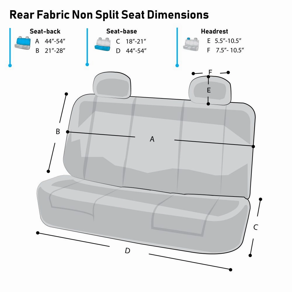 Flat Cloth Seat Covers - Rear Mint