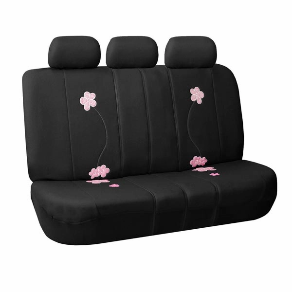 Floral Seat Covers - Full Set Black